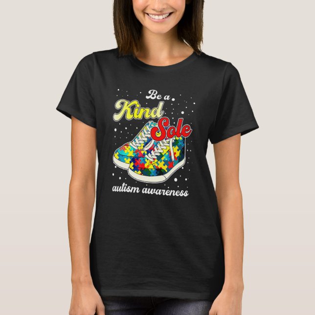 Känslan till autism är ett slags "Sole Puzzle Dela T Shirt (Framsida)
