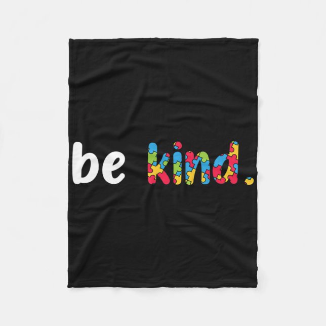 Känslan till autism är färggrann puzzel Delar Fleecefilt (Framsidan)