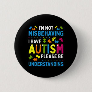 Känslan till autism Jag missbrukar inte att jag ha Knapp
