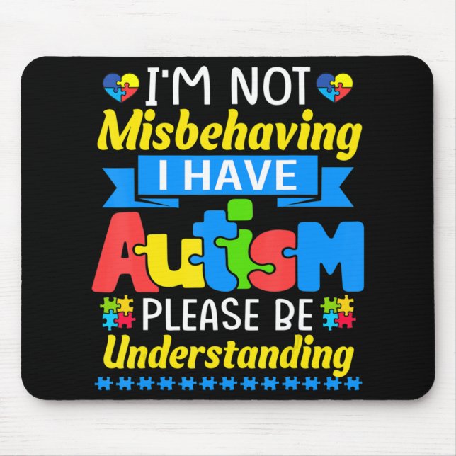 Känslan till autism Jag missbrukar inte att jag ha Musmatta (Framsidan)