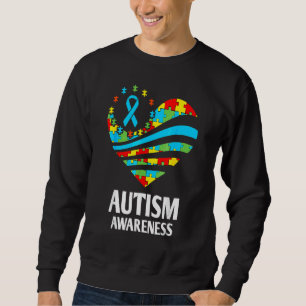 Känslan till autism Kvinnor Hjärtsstöd Autistic Ki Lång Ärmad Tröja