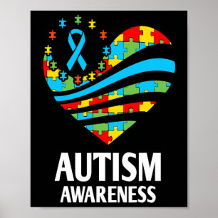 Känslan till autism Kvinnor Hjärtsstöd Autistic Ki Poster
