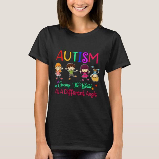 Känslan till autism när man ser världen från olika t shirt (Framsida)