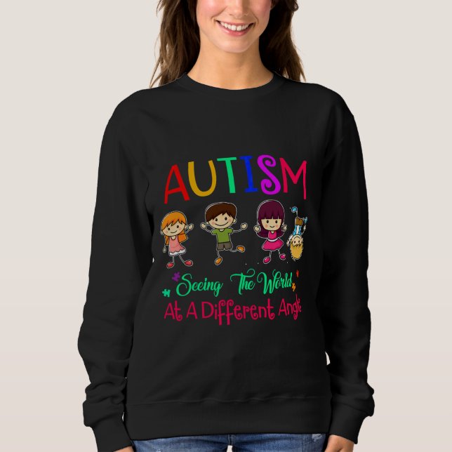 Känslan till autism när man ser världen från olika t shirt (Framsida)