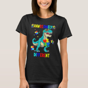Känslan till autism Sällsynt annorlunda dosinosaur T Shirt