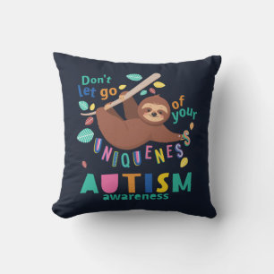 Känslan till autism Släpp inte din unika karaktär Kudde