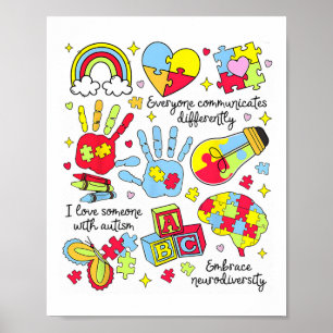 Känslan till autism som alla kommunicerar på olika poster
