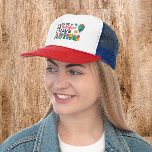 Känslan till autism Var tålamod jag har autism Keps