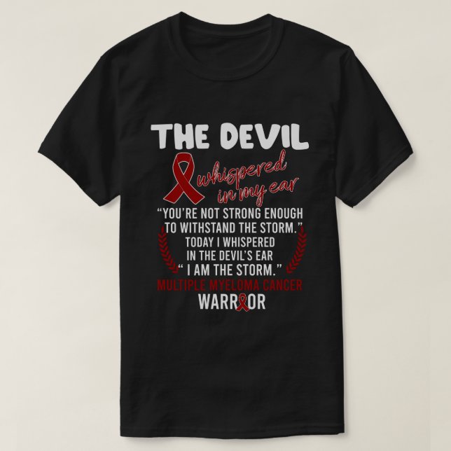 Känslan till cancer i Djävulen-Många i-Su T Shirt (Design framsida)