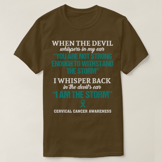 Känslan till livmodershalten jag är stormen i dett t shirt (Design framsida)