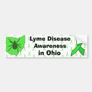 Känslan till Lyme-sjukdom i Ohio Bumper Sticker Bildekal