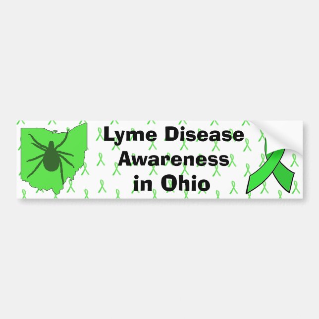 Känslan till Lyme-sjukdom i Ohio Bumper Sticker Bildekal (Framsidan)