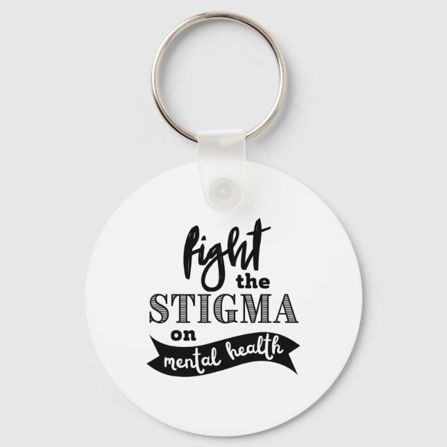Känslan till psykisk hälsa i Stigma - mentala prob Nyckelring (Framsida)