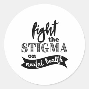 Känslan till psykisk hälsa i Stigma - mentala prob Runt Klistermärke