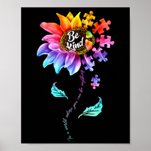 Känslan till solrosautism är av typen Puzzle Mamma Poster