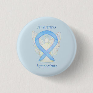 Känslhet för lymfodema Angel Ribbon Art Pin Knapp