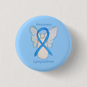 Känslhet för lymfodema Angel Ribbon Art Pin Knapp