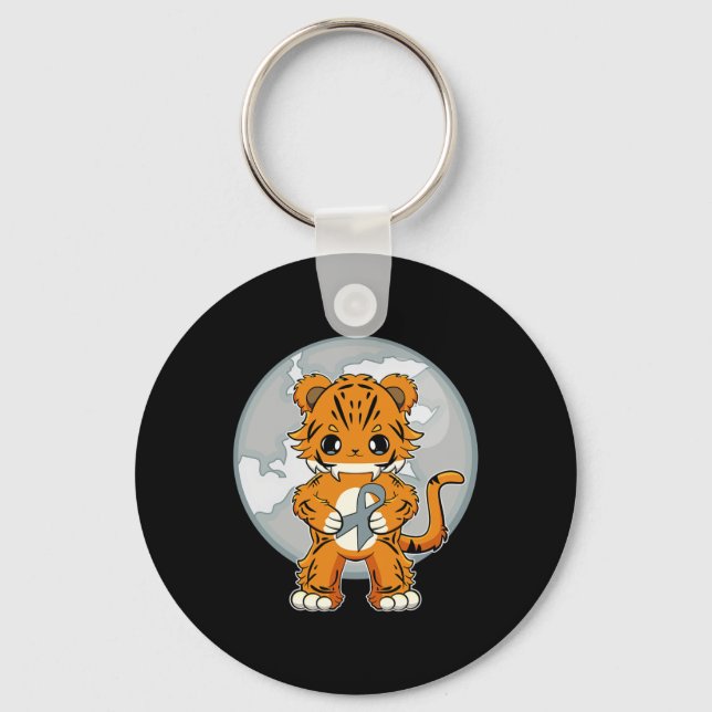 Känslhet hos Tiger Anime Cat Dyslexia Nyckelring (Framsida)