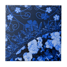Känslig blåttblommigt & glitter