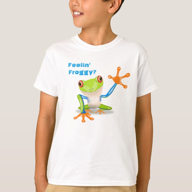 Känslig Froggy? - Trädgroda Tee (Framsida)