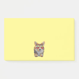 Känslig Groovy Corgi Post-it Block