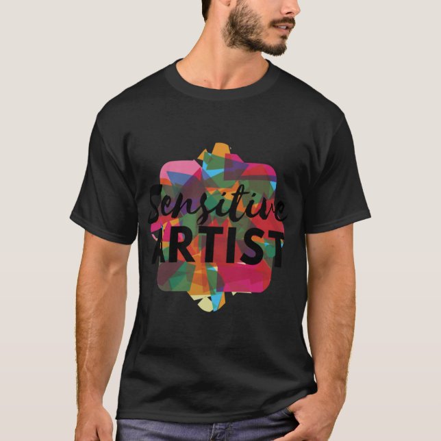 Känslig konstnär rolig t shirt (Framsida)