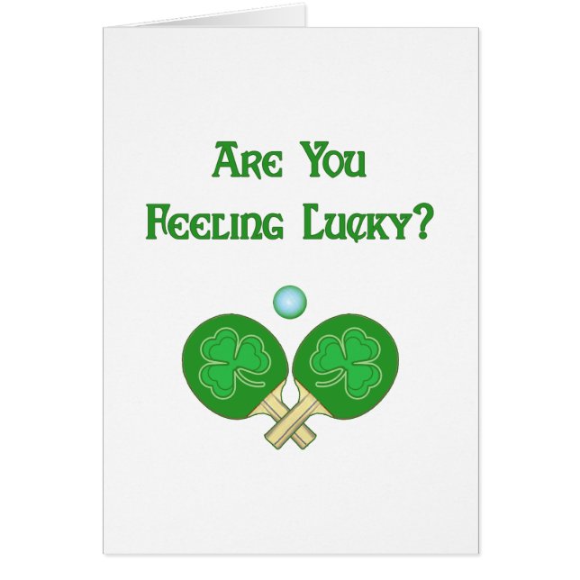 Känslig lycklig Ping Pong OBS Kort (Framsidan)