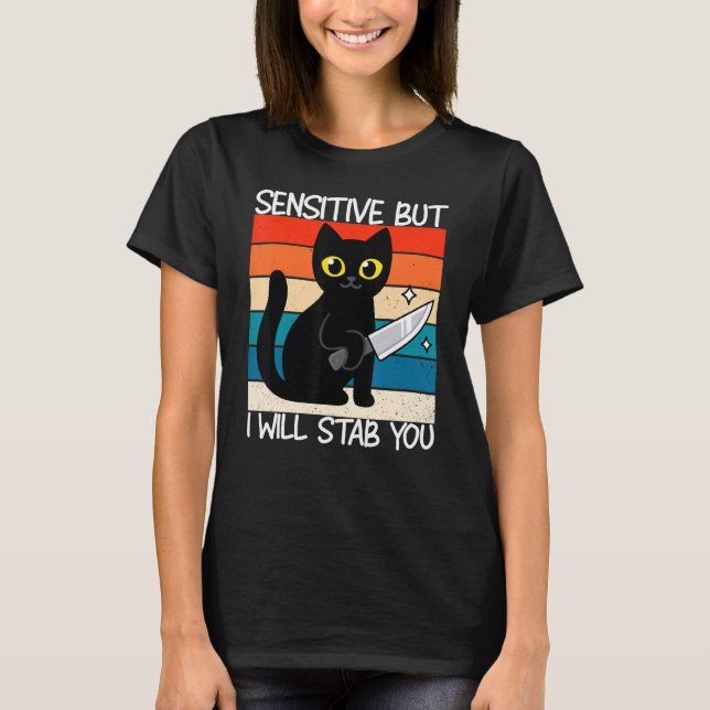 Känslig, men jag ska sätta dig på sängen t shirt (Framsida)
