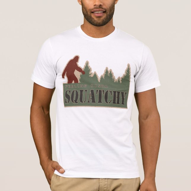 Känslig sort av Squatchy Tee Shirt (Framsida)