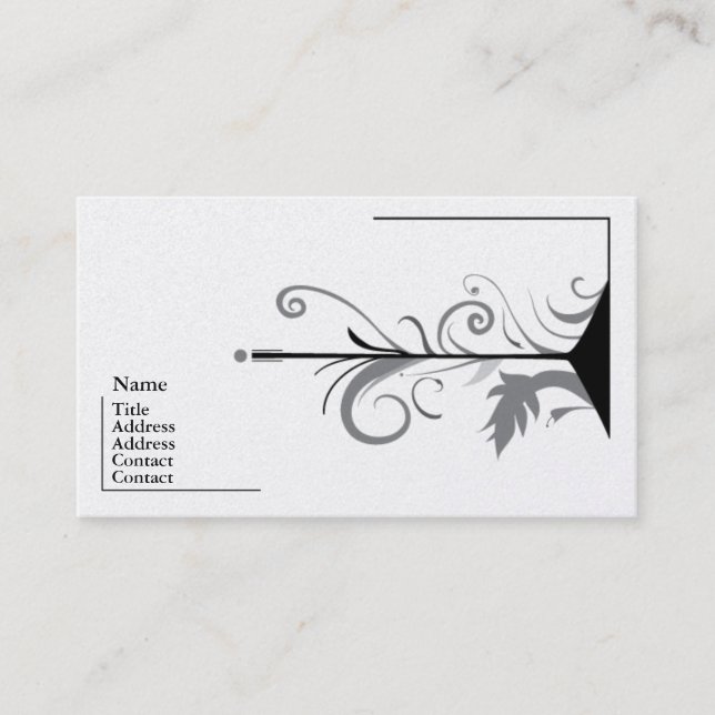Känsliga grå färgvisitkortdesigner visitkort (Framsida)