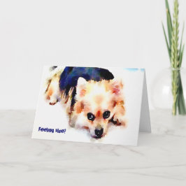 Känsligt blåtthälsningkort kort