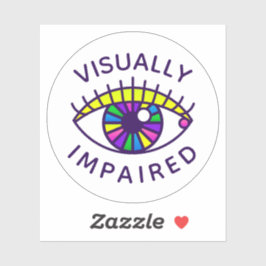 Känsligt nedsatt Blind vid nedsatt synförmåga Medv Klistermärken