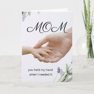 Känsligt tackkort till mamma lavendel kort