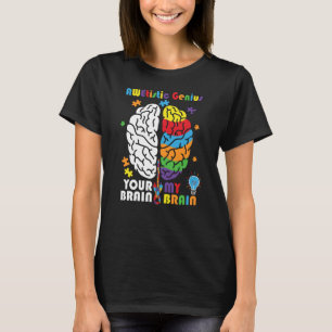 Känsllighet för autism Awetistic Genius Brain Au T Shirt