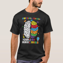 Känsllighet för autism Awetistic Genius Brain Auti T Shirt