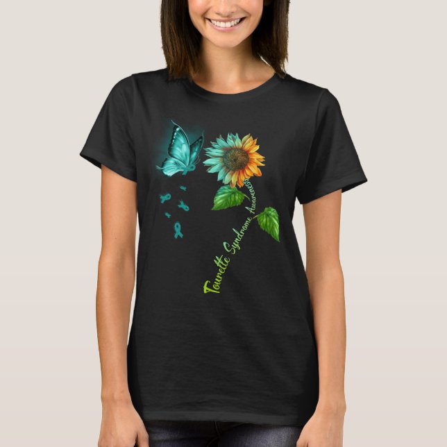 Känsllighet för Butterfly Solros Tourette Syndrome T Shirt (Framsida)