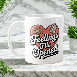 Känslofil Öppnad Självmedveten Läkningshumor Kaffemugg
