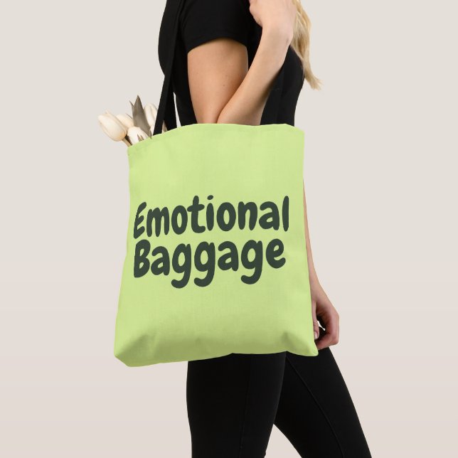 Känslomässig Bagage Roligt Citat Tygkasse (Närbild)
