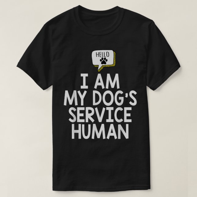 Känslomässig Människa Rör Inte Stödhund Ägarpresen T Shirt (Design framsida)