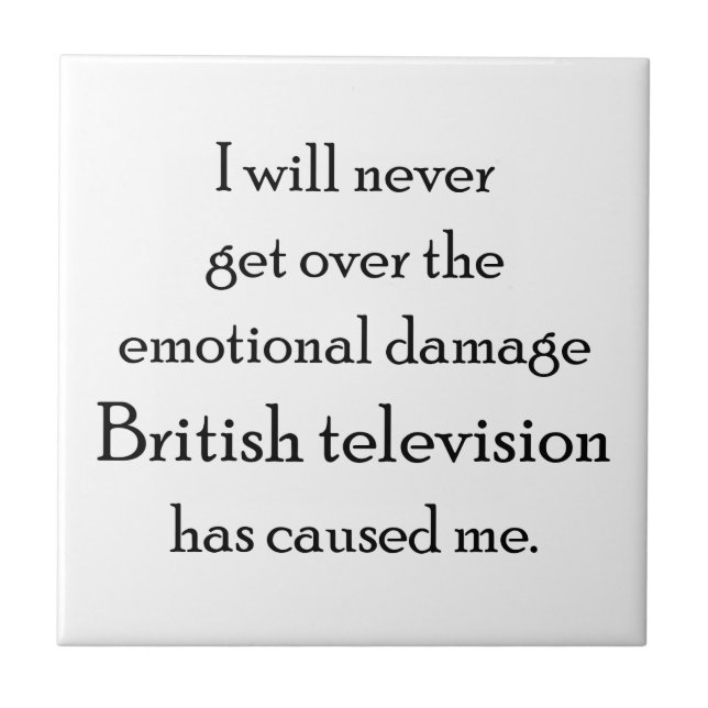 Känslomässig skada av brittisk TV Kakelplatta (Framsidan)