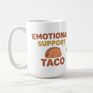 Känslomässig Stöd Taco Rolig Retro Kawaii Tröst Kaffemugg