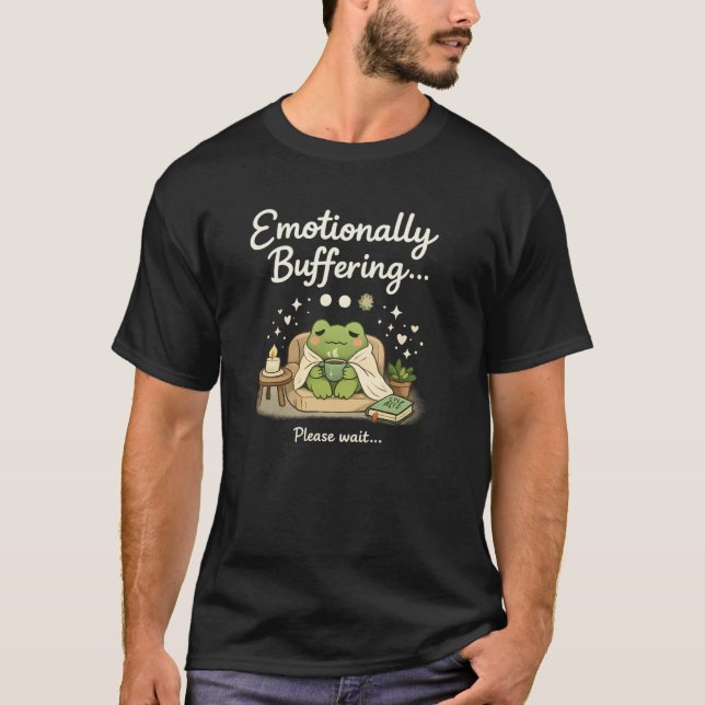 Känslomässig stödgroda | skojig humor kläder t shirt (Framsida)