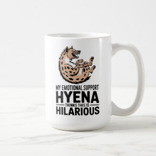 Känslomässig Stödhyena Roligt Psykisk Hälsa Meme Kaffemugg
