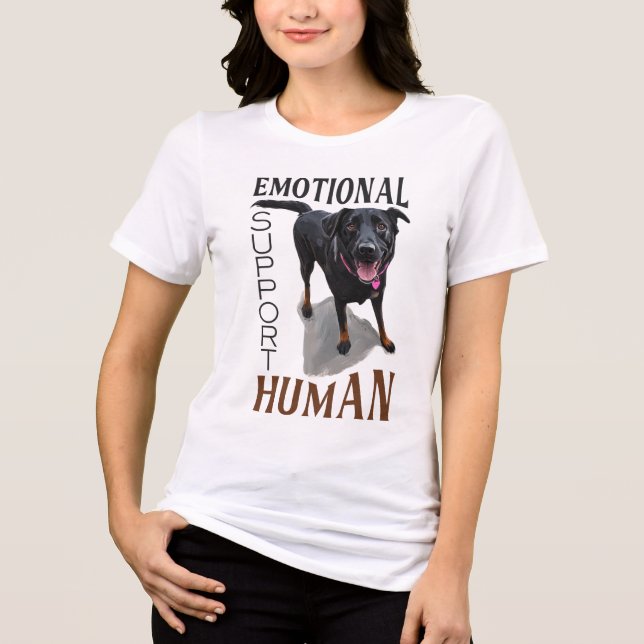Känslomässig Stödperson med Hund T Shirt (Framsida)