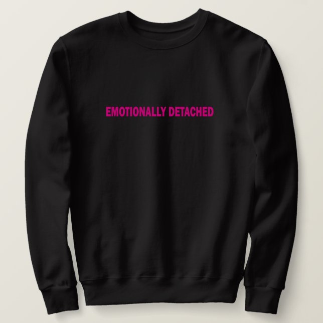 Känslomässigt Avskild Minimalistisk Typografi Lång Ärmad Tröja (Design framsida)