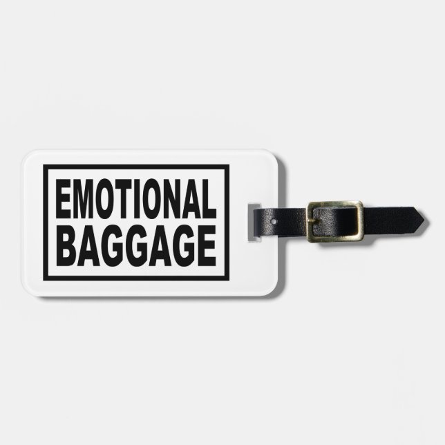 "KÄNSLOMÄSSIGT BAGAGE" Typografi Bagagebricka (Horisontell Framsida)