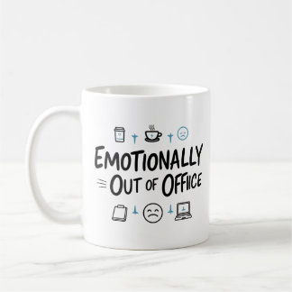 Känslomässigt bortrest rolig kaffemugg