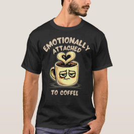 Känslomässigt Bunden till Kaffe — Rolig Kaffe T Shirt