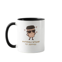 Känslomässigt Bunden Till Kaffe Rolig Kaffemugg