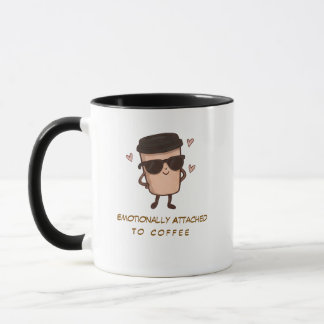 Känslomässigt Bunden Till Kaffe Rolig Kaffemugg